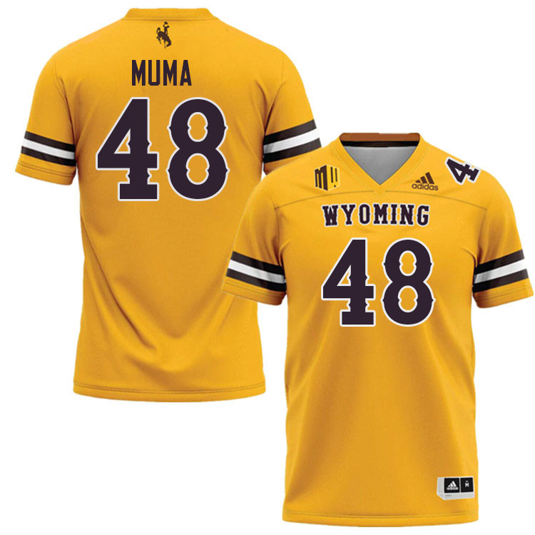 #48 Chad Muma Wyoming Cowboys Jersey College Football Uniforms,Gears,Jerseys-Gold